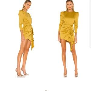 NBD NWT Pandora Dress in Mustard Yellow